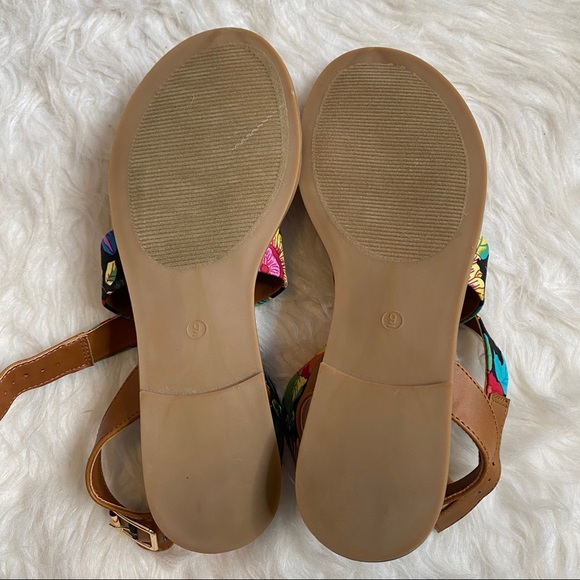 Dolce Mojo Moxy Floral Strap Sandals Cognac 9 - Picture 13 of 16